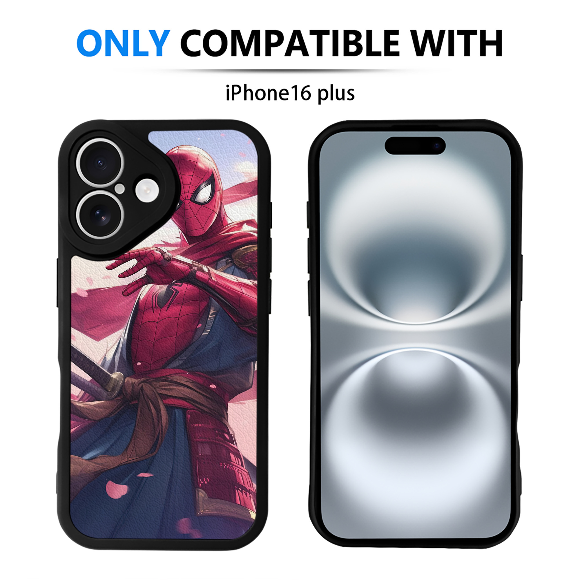 Spider Man スパイダーマン 【iPhone 16シリーズ対応】シリコンスマホケース（レザー調） 材質：シリコン